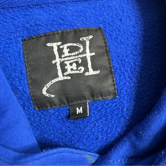 ED HARDY ROYAL BLUE BLONDE HAIR FLOWERS SKULL TATTOO SWEATSHIRT HOODIE SWEATER - Picture 8 of 8